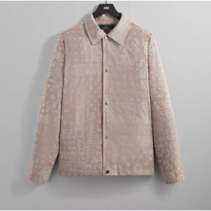 KITH Flocked Pink Deconstructed Bandana Jacket & Pants Track Suit Fall 2023 L